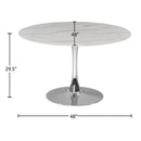 Meridian Holly Chrome Dining Table (3 Boxes) IMAGE 4