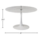 Meridian Holly White Dining Table IMAGE 4