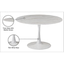 Meridian Holly White Dining Table IMAGE 5