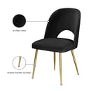 Meridian Logan Black Velvet Dining Chair IMAGE 11