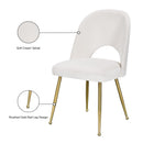 Meridian Logan Cream Velvet Dining Chair IMAGE 11