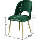 Meridian Logan Green Velvet Dining Chair IMAGE 10