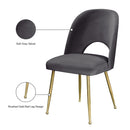Meridian Logan Grey Velvet Dining Chair IMAGE 11