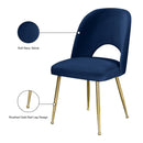 Meridian Logan Navy Velvet Dining Chair IMAGE 11