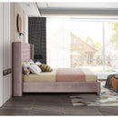 Meridian Aiden Pink Velvet Full Bed IMAGE 5