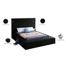 Meridian Bliss Black Velvet Full Bed (3 Boxes) IMAGE 10