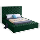 Meridian Bliss Green Velvet Full Bed (3 Boxes) IMAGE 9