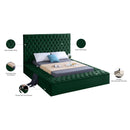 Meridian Bliss Green Velvet King Bed (3 Boxes) IMAGE 10