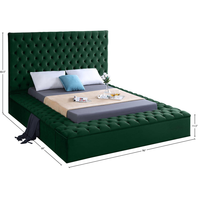 Meridian Bliss Green Velvet King Bed (3 Boxes) IMAGE 9