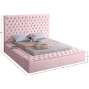 Meridian Bliss Pink Velvet King Bed (3 Boxes) IMAGE 9