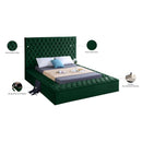 Meridian Bliss Green Velvet Queen Bed (3 Boxes) IMAGE 10