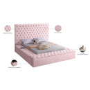 Meridian Bliss Pink Velvet Queen Bed (3 Boxes) IMAGE 10