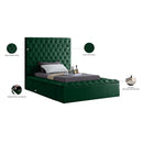 Meridian Bliss Green Velvet Twin Bed (3 Boxes) IMAGE 10