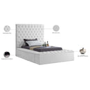Meridian Bliss White Velvet Twin Bed (3 Boxes) IMAGE 10