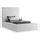 Meridian Bliss White Velvet Twin Bed (3 Boxes) IMAGE 9