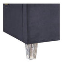 Meridian Candace Grey Velvet Full Bed IMAGE 3