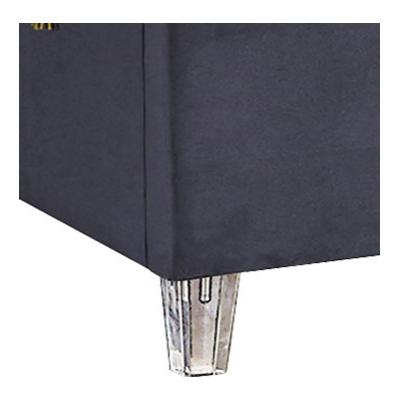 Meridian Candace Grey Velvet Full Bed IMAGE 3