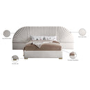 Meridian Cleo Cream Velvet King Bed (3 Boxes) IMAGE 6