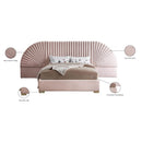 Meridian Cleo Pink Velvet King Bed (3 Boxes) IMAGE 6