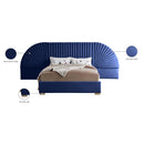 Meridian Cleo Navy Velvet Queen Bed (3 Boxes) IMAGE 6