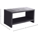 Meridian Cleo Grey Velvet Night Stand IMAGE 5
