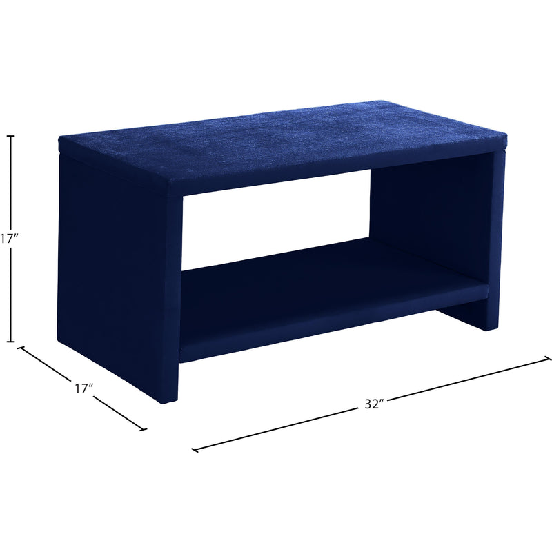 Meridian Cleo Navy Velvet Night Stand IMAGE 5