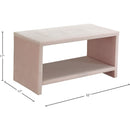 Meridian Cleo Pink Velvet Night Stand IMAGE 5