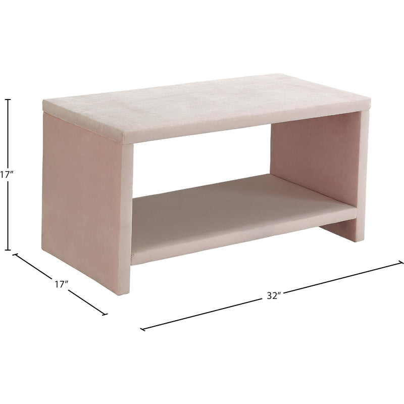 Meridian Cleo Pink Velvet Night Stand IMAGE 5