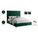Meridian Cruz Green Velvet King Bed IMAGE 10