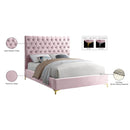 Meridian Cruz Pink Velvet King Bed IMAGE 10