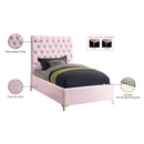 Meridian Cruz Pink Velvet Twin Bed IMAGE 6