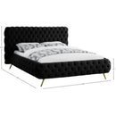 Meridian Delano Black Velvet King Bed IMAGE 5