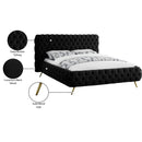 Meridian Delano Black Velvet King Bed IMAGE 6