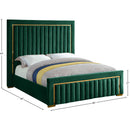 Meridian Dolce Green Velvet King Bed (3 Boxes) IMAGE 5