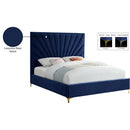 Meridian Eclipse Navy Velvet Full Bed IMAGE 10