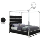 Meridian Encore Black Vegan Leather Queen Bed (4 Boxes) IMAGE 6