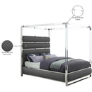 Meridian Encore Grey Vegan Leather King Bed (4 Boxes) IMAGE 6