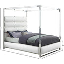 Meridian Encore White Vegan Leather Queen Bed (4 Boxes) IMAGE 5