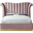 Meridian Flora Pink Velvet Queen Bed (3 Boxes) IMAGE 3
