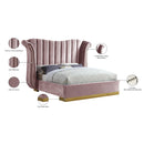 Meridian Flora Pink Velvet Queen Bed (3 Boxes) IMAGE 5