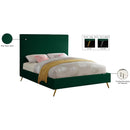 Meridian Jasmine Green Velvet Full Bed IMAGE 10