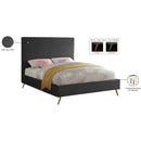 Meridian Jasmine Grey Velvet Full Bed IMAGE 10