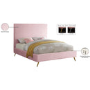 Meridian Jasmine Pink Velvet Full Bed IMAGE 10