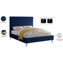 Meridian Jasmine Navy Velvet King Bed IMAGE 10