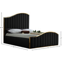 Meridian Jolie Black Velvet King Bed (3 Boxes) IMAGE 4