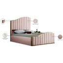 Meridian Jolie Pink Velvet Queen Bed (3 Boxes) IMAGE 5