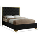 Meridian Lana Black Velvet Full Bed IMAGE 3