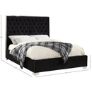 Meridian Lexi Black Velvet Full Bed IMAGE 3
