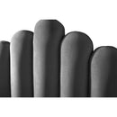 Meridian Lily Grey Velvet Full Bed IMAGE 6