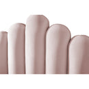 Meridian Lily Pink Velvet Full Bed IMAGE 6